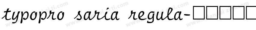 typopro saria regula字体转换